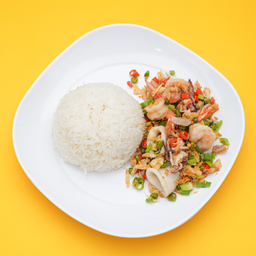 ข้าวทะเลผัดพริกเกลือ