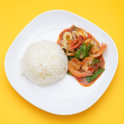 ข้าวทะเลผัดพริกเผา