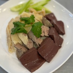 ข้าวมันไก่ต้ม+ตับ+เลือด