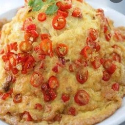 ไข่เจียวหมูสับพริกสด