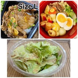 Set ชาบูโอเด้ง+ข้าวหน้าเนื้ิอSizeL+สลัดผัก