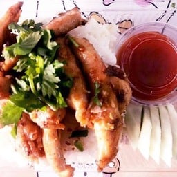 ข้าวราดหมูทอดแดดเดียว