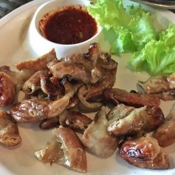 ไส้อ่อนหมูทอด