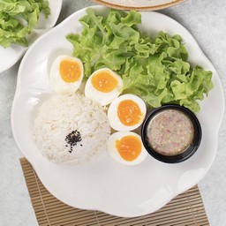 ข้าวหน้าไข่ยางมะตูม 2ฟอง
