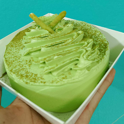 เค้กชาเขียวชิ้นกลม