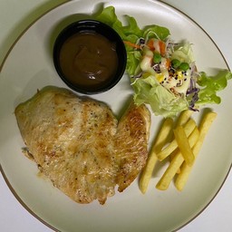 สเต๊กไก่พริกไทยดำ