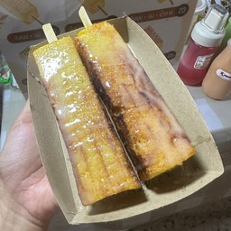 ปังปิ้งเสียบไม้+นม