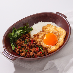 Pad Kapao Moo sub & Kai-dao (Pork)