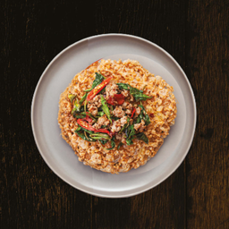 ข้าวไข่ฟู กะเพราถั่ว (เล็ก)