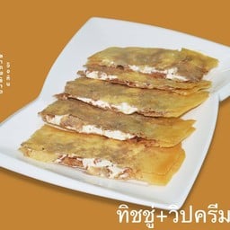 ทิชชู่ + วิปครีม + ช็อกโกแลต