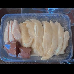 ไก่ล้วนสับ + น้ำจิ้ม+น้ำซุป