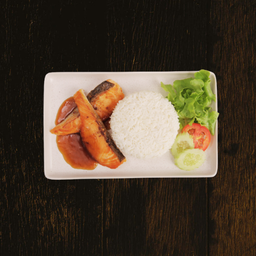 ข้าวแซลมอนราดซอส (เล็ก)