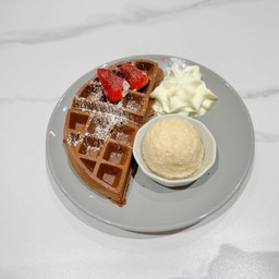 วาฟเฟิลครึ่งแผ่น ไซส์เล็ก (Waffle Half Size)
