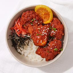Kochujang lemon Ka-ra-age chicken on rice