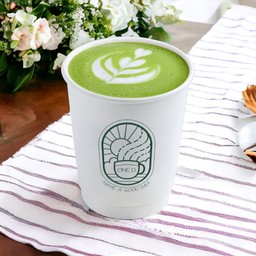 มัทฉะลาเต้ร้อน (เจ)