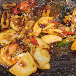 ผัดพริกเผาทะเล(กับข้าว)