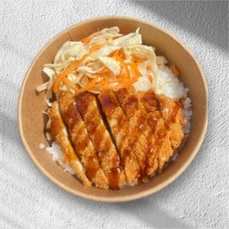 ข้าวญี่ปุ่นไก่ทอด ซอสBBQ