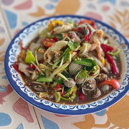 ตำรวมทะเลหอยแครง (ถาดใหญ่)