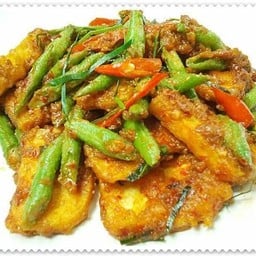 ข้าวราดผัดพริกแกงเจ