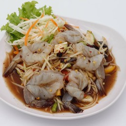 ส้มตำปูปลาร้ากุ้งสด