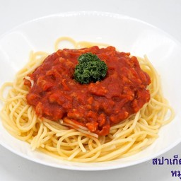 สปาเก็ตตี้ซอสมะเขือเทศหมูสับ