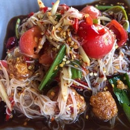 ตำขนมเส้น+แคบหมู