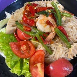 ตำเส้นเล็กหมูยอ+กุ้ง