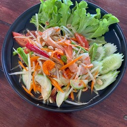 ส้มตำไทยกุ้ง (สุก , สด)