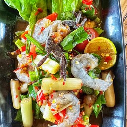 ตำไหลบัวกุ้งสด