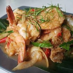 กุ้งผัดกะปิ (ราดข้าว)