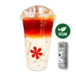 นมโอ๊ต ชาไทยลาเต้เย็น (เจ)