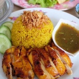 [ข้าวหมกไก่ย่างบังฟารุก] ข้าวหมกไก่ย่าง (ฮาลาล)