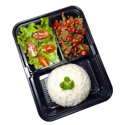 ข้าวหมูคั่วพริกเกลือ