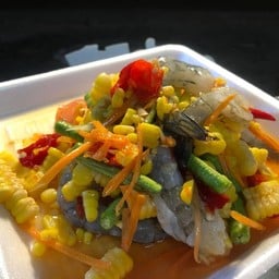 ตำข้าวโพดกุ้งสด