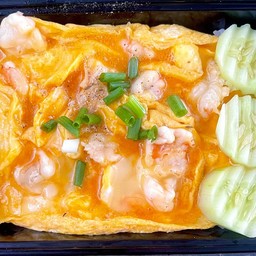 ข้าวราดไข่ข้นกุ้ง