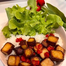 เต้าหู้ดำผัดพริกเกลือเจ