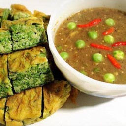 ชุดน้ำพริก-ไข่ชะอม3ฟอง(ไม่มีผัก)