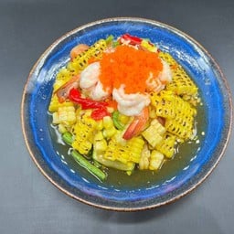ตำข้าวโพดกุ้งสุก กุ้ง5ตัวใหญ่