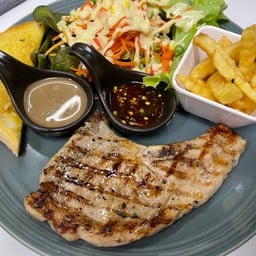 สเต็กหมูพอร์คช็อป/มันบด