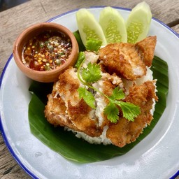 ข้าวปลาแกะน้ำจิ้มแจ่วมะขาม