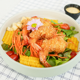 สลัดกุ้งทอด