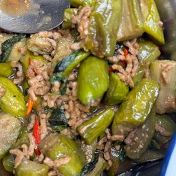 ผัดมะเขือยาวเจ