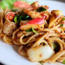 สปาเก็ตตี้พริกเผาทะเล
