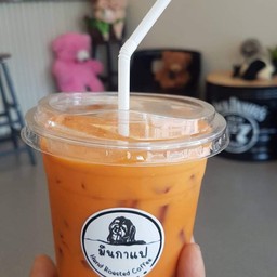 ชานมเย็นคาราเมล(ไม่ท็อปโฟมนม)