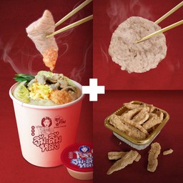 เซ็ตครบคุ้ม สุกี้หมู+หมูเด้ง+โปรตีนกรอบ