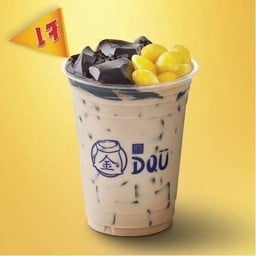 น้ำเต้าหู้เฉาก๊วย+แปะก๊วย เย็น (แก้ว 16oz)