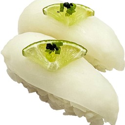 ซูชิปลาหมึกมะนาวโรยเกลือ