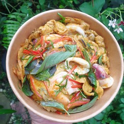 ข้าวไข่ข้นห่อหมกทะเล