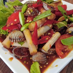 ตำหอยแครงไหลบัว