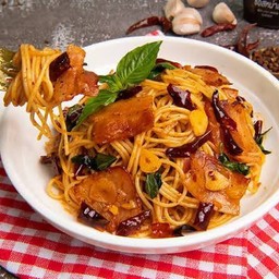 Spaghetti Agio Olio Sausage